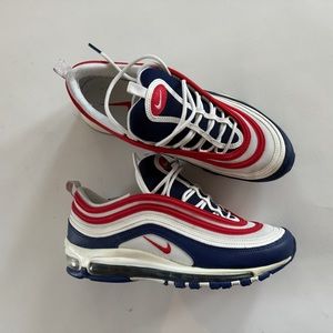 Nike Air Max 97 Red White Blue Athletic Shoes